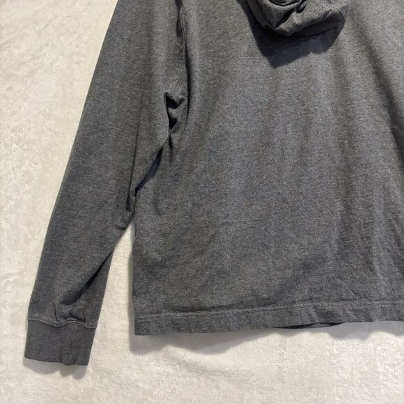 Nike Sportswear Club Men's Medium Jersey Pullover Hoodie Gray Swoosh Spellout - Picture 10 of 14